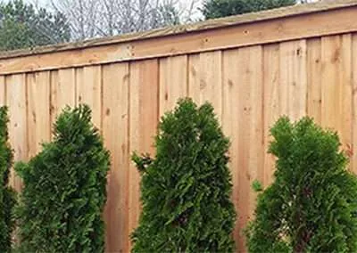 Privacy Fence Wooden Flat Top