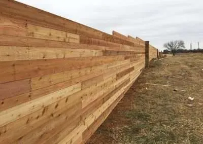 Wooden Fence on a Slope
