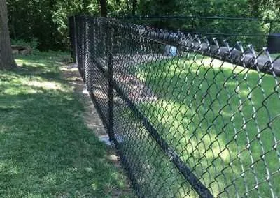 Park Black Chain Link Fence