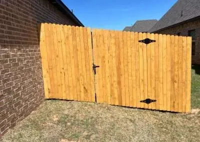 Wood Fence Gate Sloped