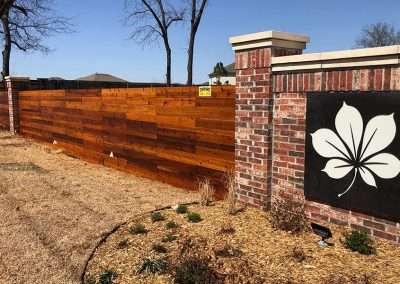 HOA Horizontal Wood Perimeter Fence