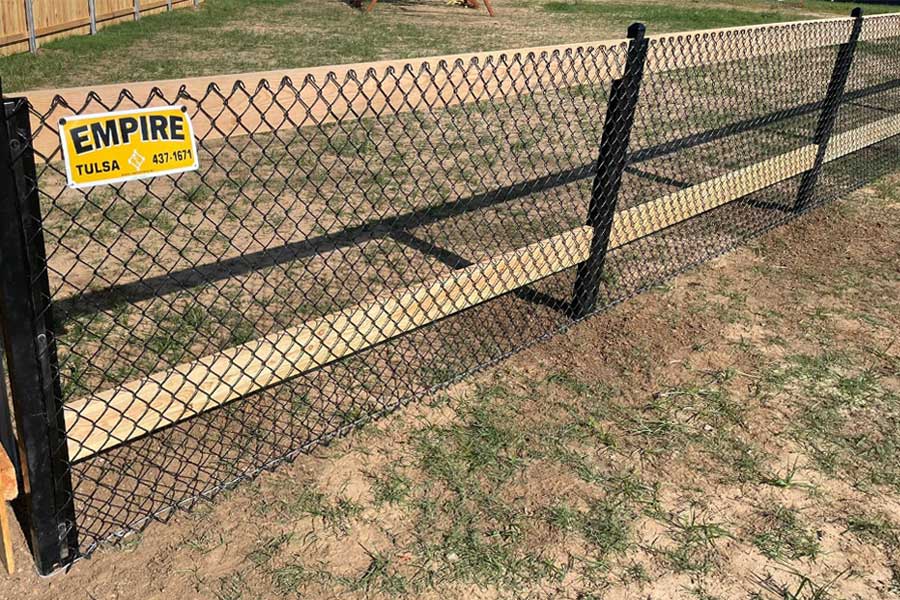 2-Rail Ranch Rail Chain Link Fence Metal Posts