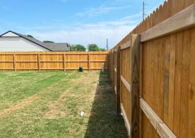 Dog Ear Wood Vertical Privacy Fence Wood Post