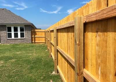 Dog Ear Wood Vertical Privacy Fence Wood Post