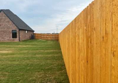 6 ft Doug Fir Privacy Fence with 8 ft Double Gate on S 56th E Ave in Bixby, OK