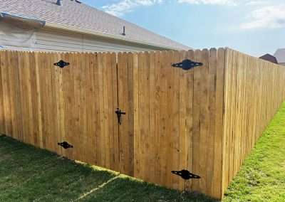 Dog Ear Wood Vertical Privacy Fence Gate