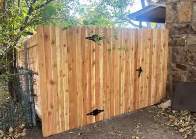 Dog Ear Wood Vertical Privacy Fence Gate