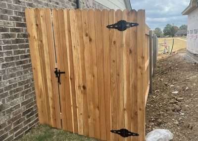 Dog Ear Wood Vertical Privacy Fence Gate
