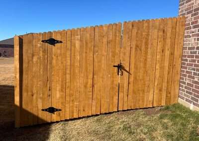 Dog Ear Wood Vertical Privacy Fence Gate