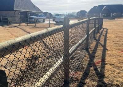 Wooden Post Chainlink Fence