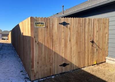 Dog Ear Wood Vertical Privacy Fence Gate