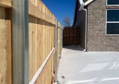 Dog Ear Wood Vertical Privacy Fence Metal Post
