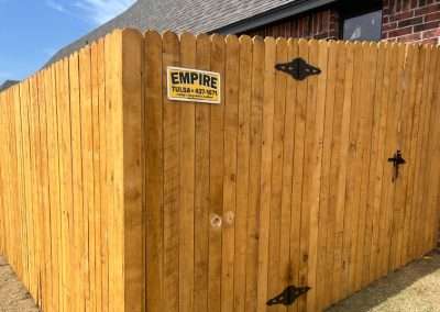 Dog Ear Wood Vertical Privacy Fence Gate