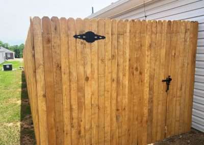 Dog Ear Wood Vertical Privacy Fence Gate