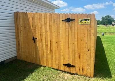Dog Ear Wood Vertical Privacy Fence Gate