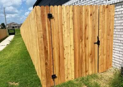 Dog Ear Wood Vertical Privacy Fence Gate