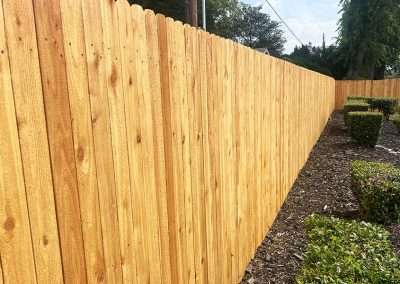6 ft Cedar Dog Ear Privacy Fence with Walk Gate on E 119th St S, Bixby, OK