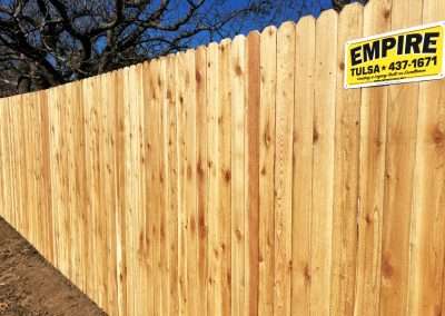 6 ft Cedar Dog Ear Privacy Fence on Mabelle Dr, Sapulpa, OK
