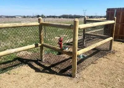 Wooden Post Chainlink Fence